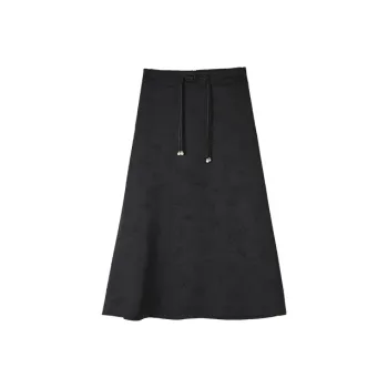 HIPPIEMISS Casual Long Skirts Women's Black