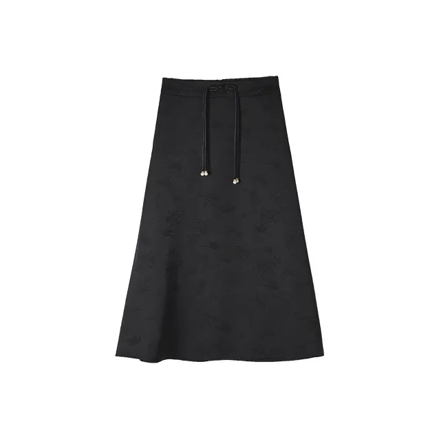 HIPPIEMISS Casual Long Skirts Women's Black-0