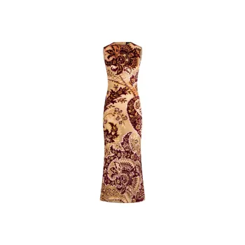 ETRO Paisley Jacquard Velvet Dress