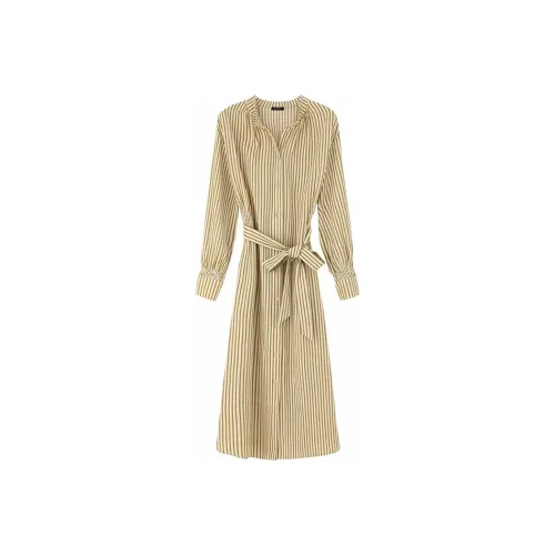NINE WEST Long Sleeved Dresses Women's Coffee