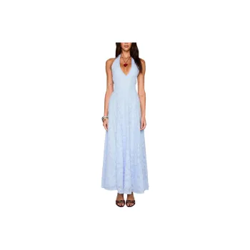PRINCESS POLLY HOURS IN SILENCE DROP WAIST MAXI DRESS Sleeveless Dress Women's BLUE/Blue