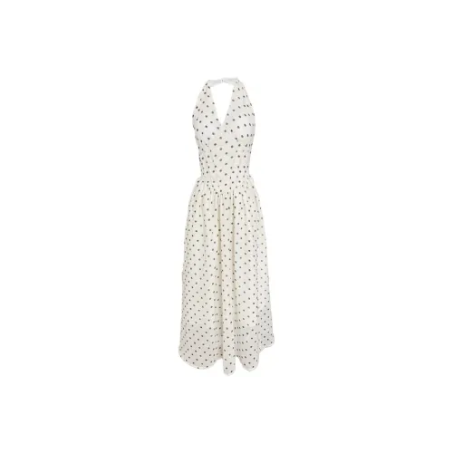 Yvetteclassic Sleeveless Dress Women's White Polka Dot