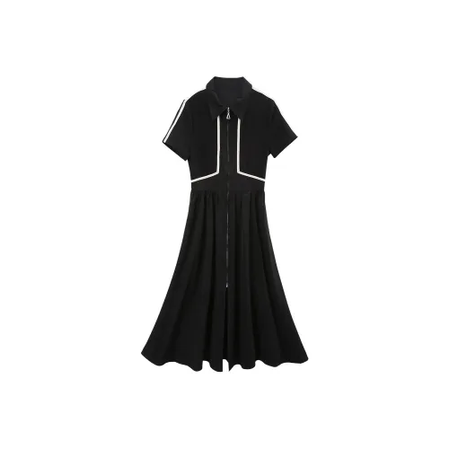A Paradise For Awakening Short Sleeved Dress Women's Black
