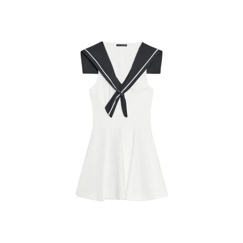 ZARA Sleeveless Dress Women's Frosted White