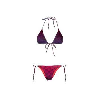 OFF WHITE Arrows Gradient Two Piece Swimsuit Red/Blue