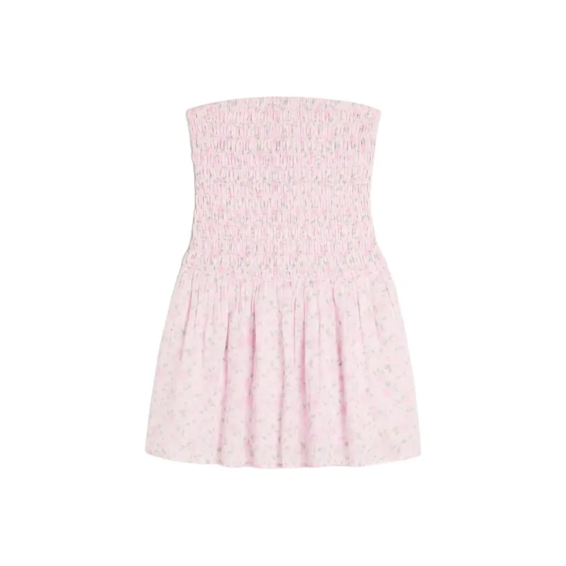 Hollister Sleeveless Dress Women's Pink All Over Print-0