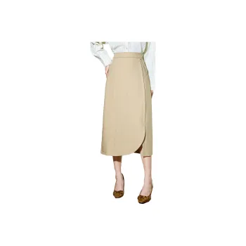 SMEN Casual Long Skirts Women's Khaki