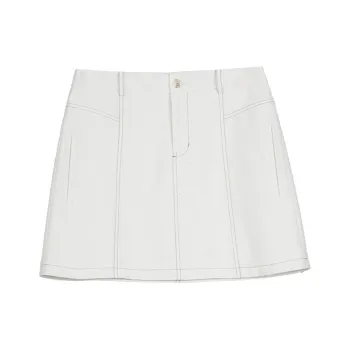 ELLE Casual Short Skirts Fall Women's Ecru