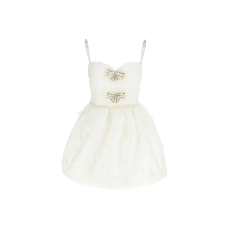 Self portrait Organza Bow Mini Dress-0