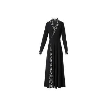 Mapping Long-Sleeved Dresses Women's Black