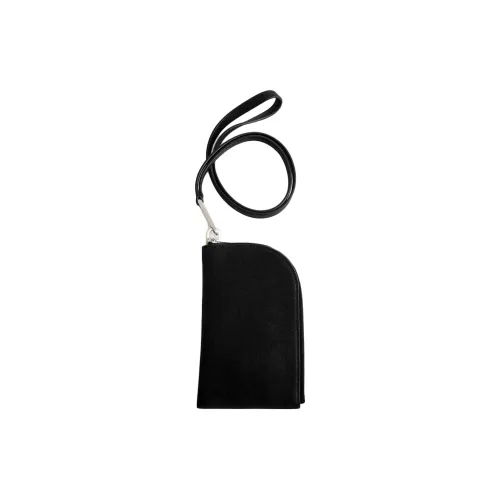 RICK OWENS/RO Calfskin Card Holder Men's Black