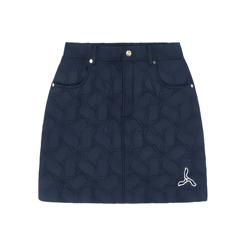 LI NING 1990 Classic Collection Casual Short Skirts Women's Dark Marine Blue-0