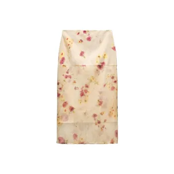ZARA Casual Long Skirts Women's Pink