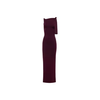 Khy DROP 004 Sueded Stretch Knotted Maxi Dress Sleeveless Dress Women's BLACK CHERRY/Black Cherry
