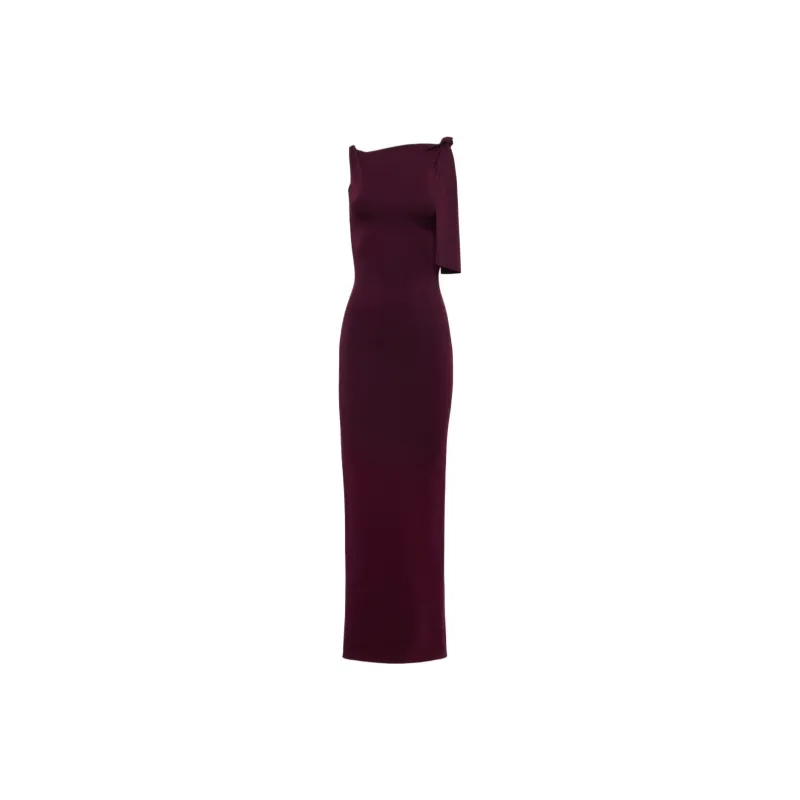 Khy DROP 004 Sueded Stretch Knotted Maxi Dress Sleeveless Dress Women's BLACK CHERRY/Black Cherry-0