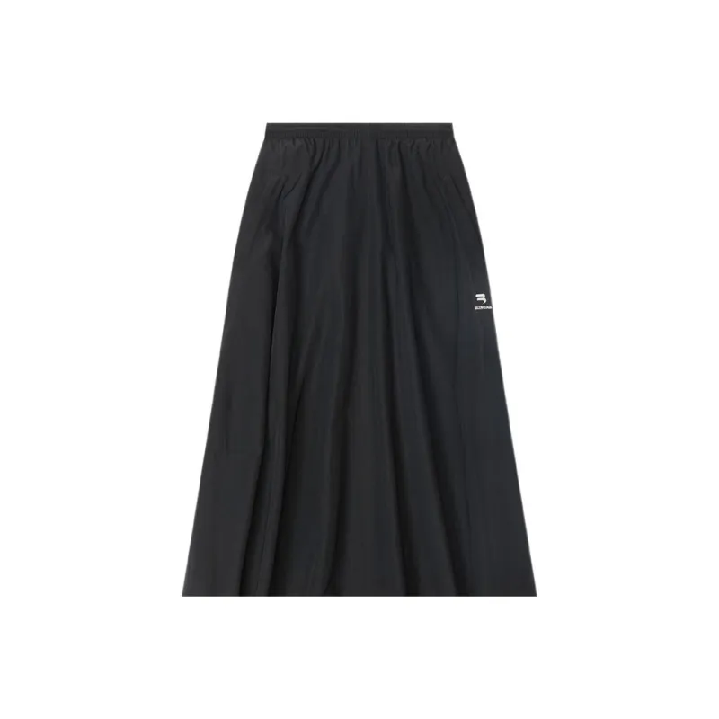 Balenciaga FW22 Casual Long Skirt Women's Black-5