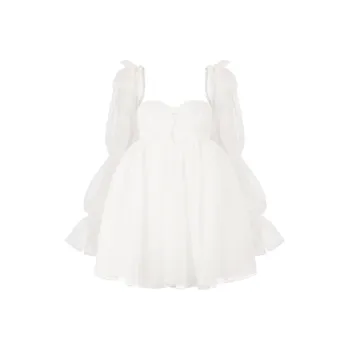 Selkie Collection Long Sleeved Dress Women's Ivory White
