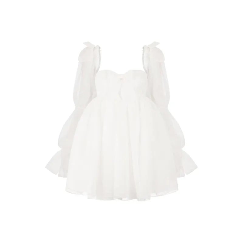 Selkie Collection Long Sleeved Dress Women's Ivory White-0