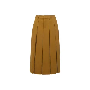 LI NING 1990 Casual Long Skirts Women's Tea Olive Brown
