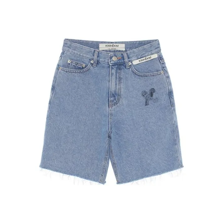 KIMHEKIM Denim Shorts Women's Blue-0