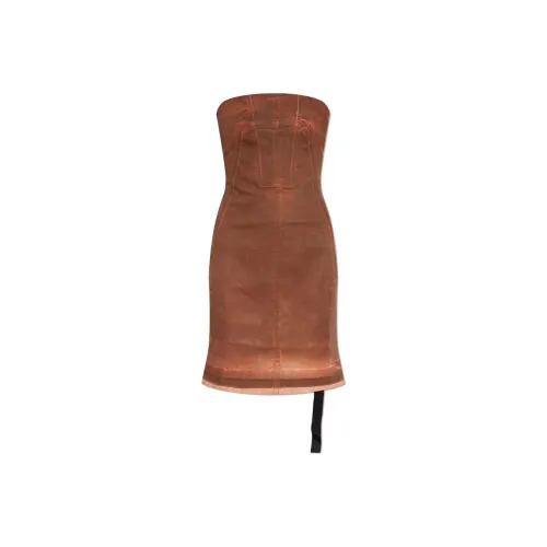Rick Owens DRKSHDW Strapless Denim Dress