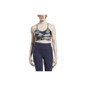 Reebok ID TRAIN CAMO BRA Sports Underwear Women's Gray Green