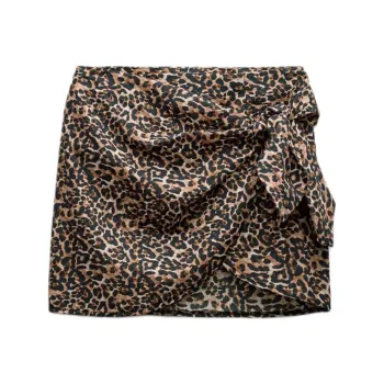 ZARA Casual Short Skirts Women's Leopard Print