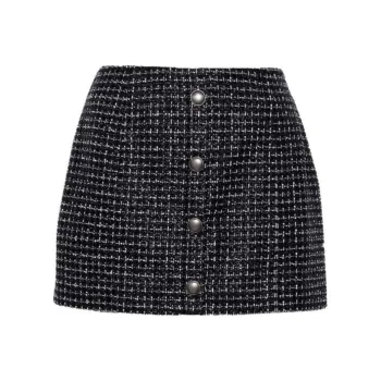 Alessandra Rich Metallic threading Tweed Skirt