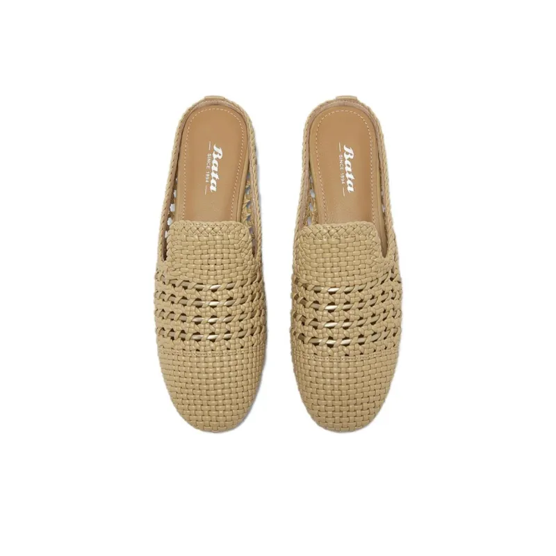 BATA Rubber Sole Quiet Slip Resistant Closed Toe Slippers Women's-6