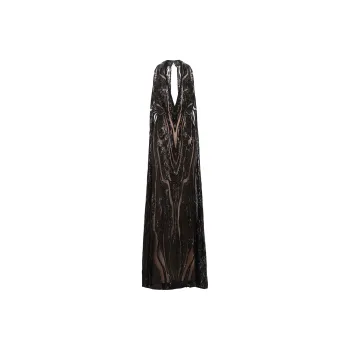ELIE SAAB Sequinned Halterneck Gown