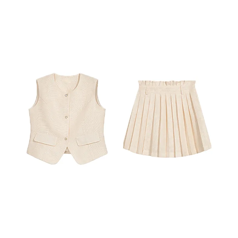 BEAUTIFUL CONFESSION Skirt Set Women's Apricot-0