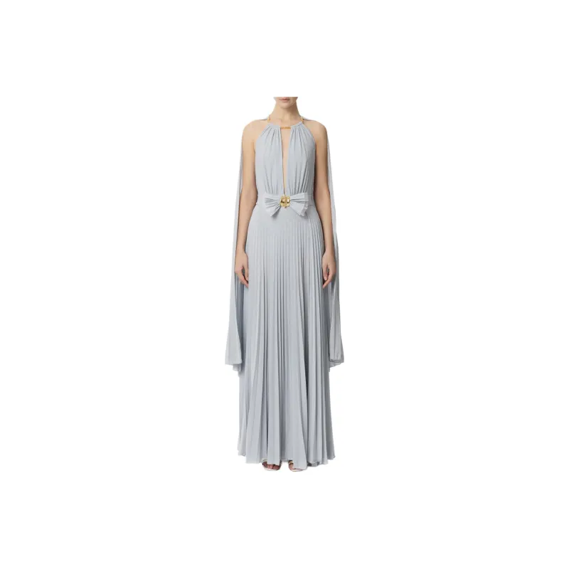 Elisabetta Franchi Cape design Lurex Gown-0