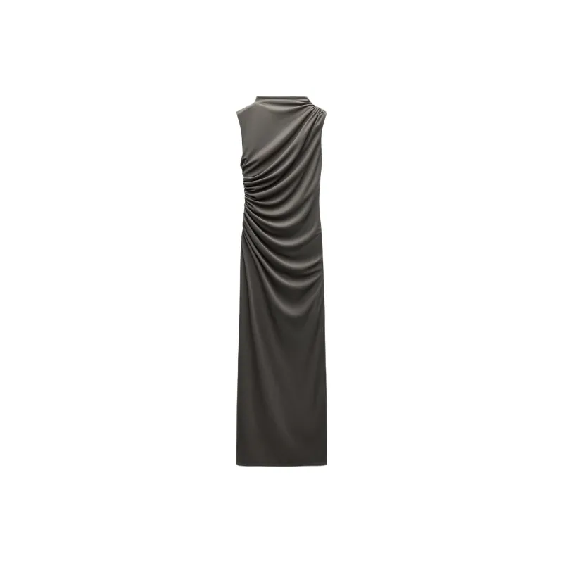 ZARA Sleeveless Dress Women's Green-0