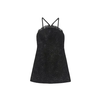 Self portrait Slip Dress Women's Classic Black
