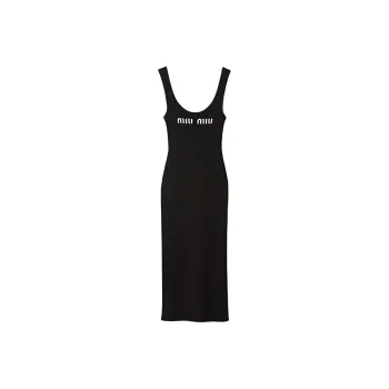 MIU MIU Sleeveless Dress Women's Black