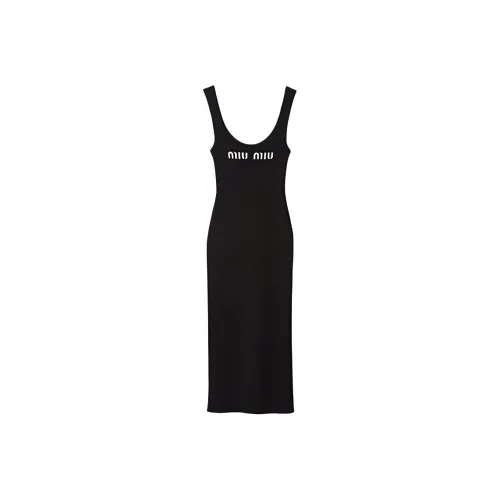 MIU MIU Sleeveless Dress Women's Black