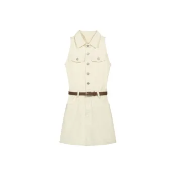 PLANE DRIFT Sleeveless Dress Women's Ecru