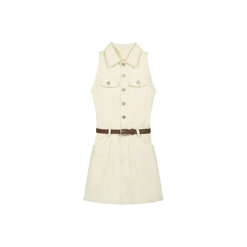 PLANE DRIFT Sleeveless Dress Women's Ecru-0