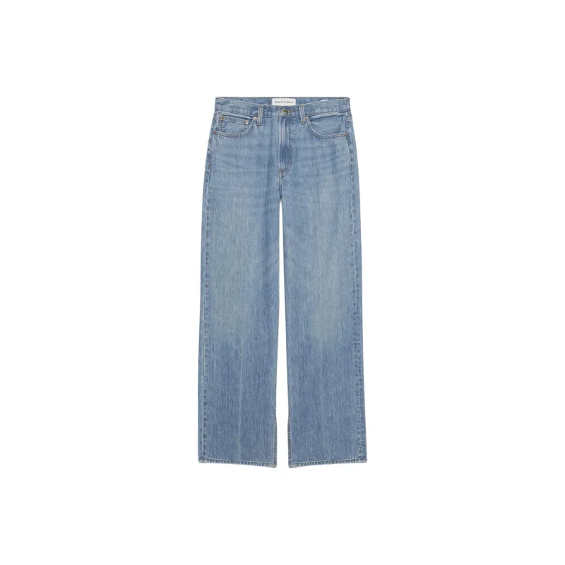ARITZIA Denim Forum The '90s Lggy Lo-Rise Baggy Jean Jeans Women's Bl Crsd Ln/Medium Blue-0