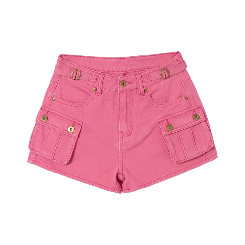 MEETLADY Denim Shorts Women's-0