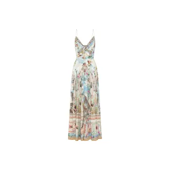 Camilla Printed Tie Maxi Dress