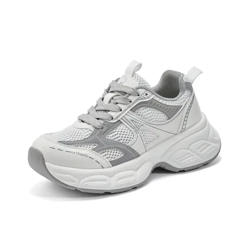 La Chapelle Cushioning, Wear Resistant Low Top Chunky Sneakers Women's White