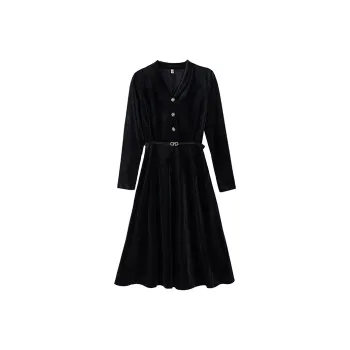 LSVE Long Sleeved Dresses Women's Black
