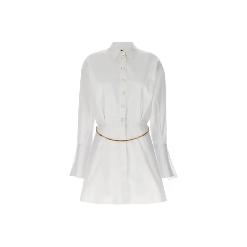 Elisabetta Franchi Long-Sleeved Dresses Women's White-0