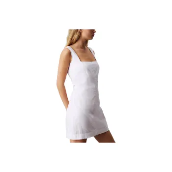 CALVIN KLEIN Sleeveless Dress Europe Version Women's Bright White