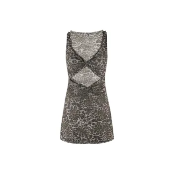 Tiger Mist CAMPBELL MINI DRESS Slip Dresses Women's Animal Print