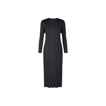 PLEATS PLEASE ISSEY MIYAKE Long Sleeved Dress Women's Black