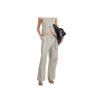 Other Stories Suit Trouser Women's Beige/Black Stripes