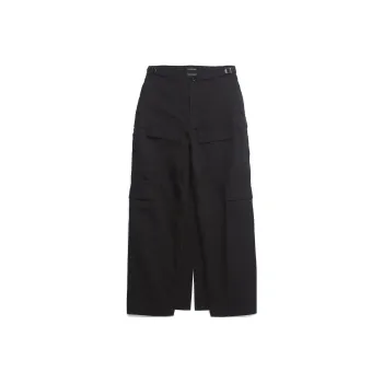 Balenciaga Women's Apron Cargo Pants Skirt Black