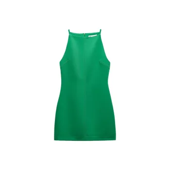 ZARA ZW Series Slip Dresses Women's Green